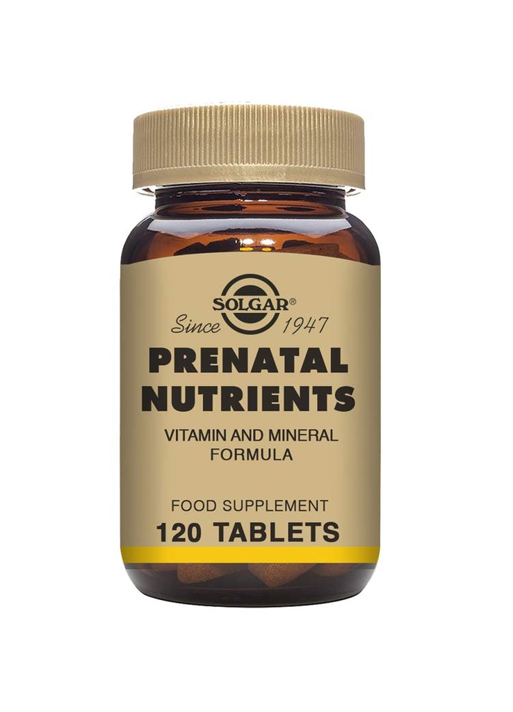Solgar Prenatal Nutrients - 120 Tablet - Multivitamin & Minmula Formula Pregnant & Lactating Women - Vegan, Kosher & Gluten Free - 30 Pelayan