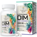 Suplemen DIM Lipomal - 1500 mg Women DIM - Estrogen Suplemen Berisi Vitamin E, Evening Primrose, Black Cohosh, Omega-3 Acids Gendut