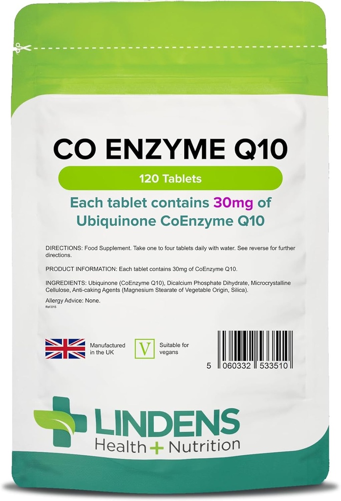 Co Enzyme Q10 30mg (Co-Q10) 120 Tablet oleh Lindens