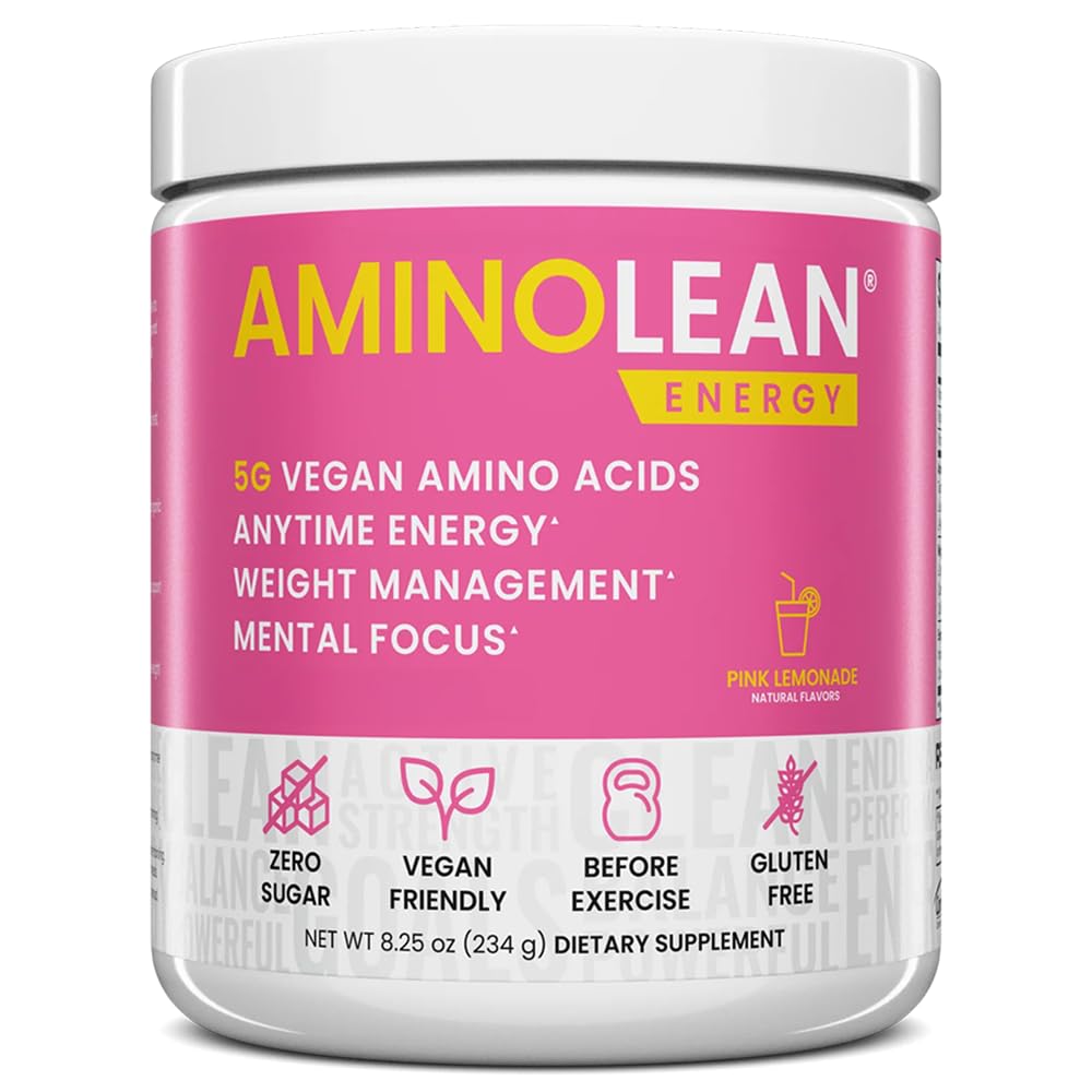 RSP NUTRITION AminoLean Pre Workout Powder, Amino Energy & Weight Management dengan Vegan BCAA Amino Acids, Natural Caffeine, Pretraining Boost for Men & Women, 30 Serv, Pink Lemonade...
