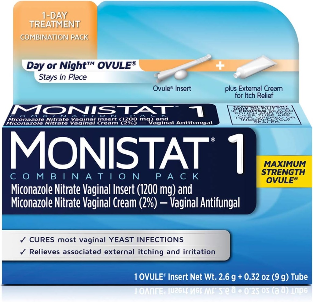 MONUTAT 1 - Dose Yast Infeksi Treatment, 1 Ovule Sisipkan & Eksternal Itch Cream