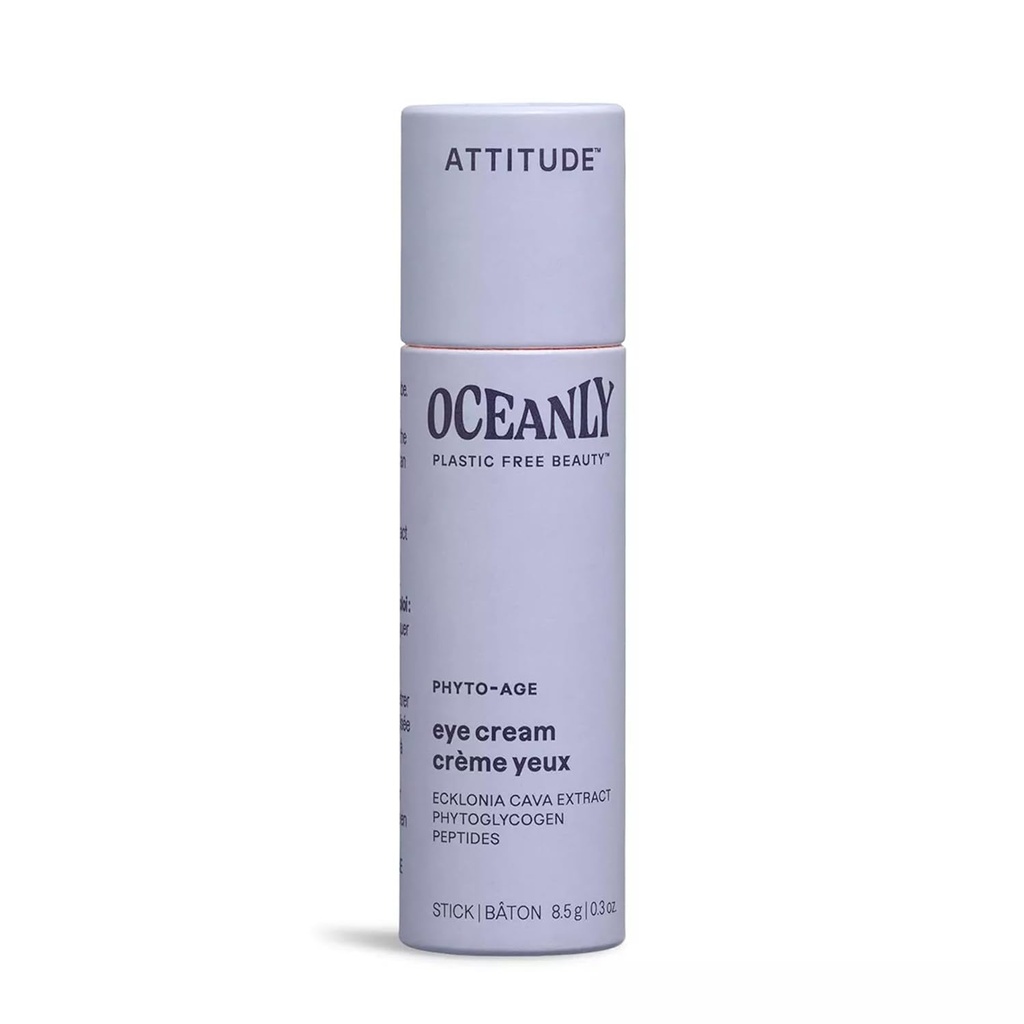 ATATTITUDE Oceanly Eye Cream Stick, EWG Verified, Plastic-free, Plant and Mineral-Based Ingreations, Vegan and Cruelty- free Beauty Products, PHYTO UMUR, Unscented, 0.3 Ounce