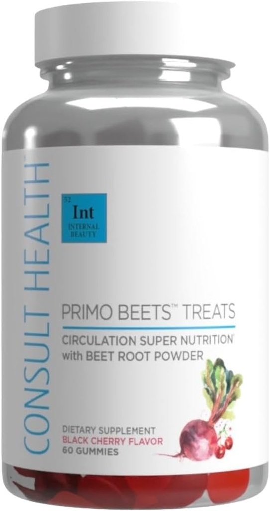 Konsultan Kesehatan - Primo Beet Treats Gummies - Sirkulasi Super Nutition dengan Beet Root Powder - Black Cherry Flavor