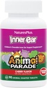 Natuture Plus Animal Parade Inner Ear Dukung Anak-Anak Dapat Dicuci - Alami Cherry Flavor - 90 Animall-Dibentuk Tablet - Probiotic Supplemen - Gluten Bebas - 45 Hamba