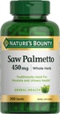 Nature 's Huth Saw Palmetto Dups for Prostate and Urinary Health Supplement, 450mg, 250 Kapsul