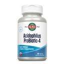 KAL Acidoblus ProBiotic-4, 500 Juta CFUs, Empat Strains Probiotis, Proposis Perempuan dan Pria, Freeze Dry, L. Aciotilus, L. bulgaricus, S. thermophilus, B. bifidum, 100 hamba, 100 VexCaps