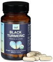 NUF- Black Organic Turmeric 350mg Whole Root Vegan Capsules - US Grown- Gluten Free - Non GMO- Joint Dupport - Sehat Inflammatory Response - Proper Imune Fungsi