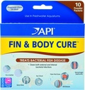 API 2 Pack of Fin and Body Cure Obat Pembedahan Ikan Fishwater Powder for Treatment of Bacteral Discease, Treats Body Slime, Eye Cloud, Fin and Tail Rot, and Gill Disease (10- Count) (2 item)