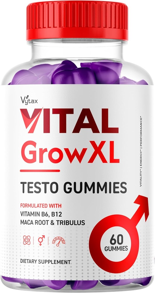 Vital Grow XL Gummies, Vital Grow XL Testo Gummies Maximum Advanced Vitamin Formula, Vital GrowXL Vitale VitalGrowXL Me Gomitas Premium Chewable Vitalgrower Suplemen (60 Gummies)
