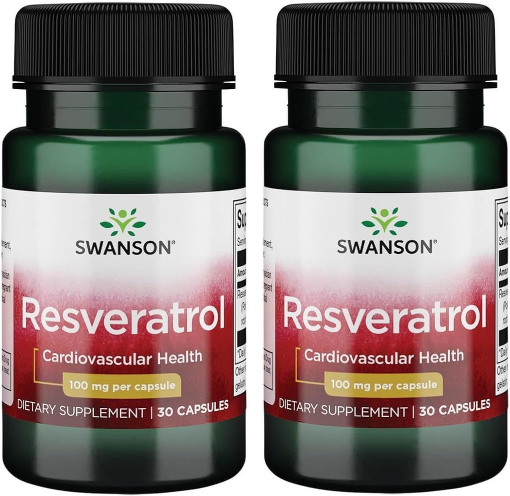 Swanson Resveratrol 100 100 juta gram 30 Capsules (2 Pack)