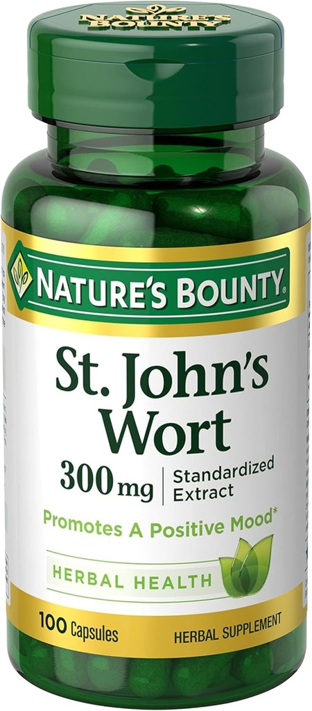 Nature 's Bounty St John' s Wort 300 mg Caps, 100 ct