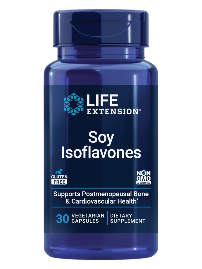Hidup Ekstensi Soy Isoflavones, Heart, Bone & Cellular Dukungan Kesehatan untuk Wanita Post- menopause, Gluten- Free, Non-GMO, Vegetarian, 30 Katup