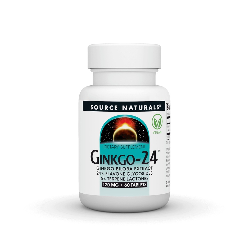 Sumber Ginkgo -24 - Ginkgo Biloba Ekstrak 120 mg Mental Acuity - 60 tablet