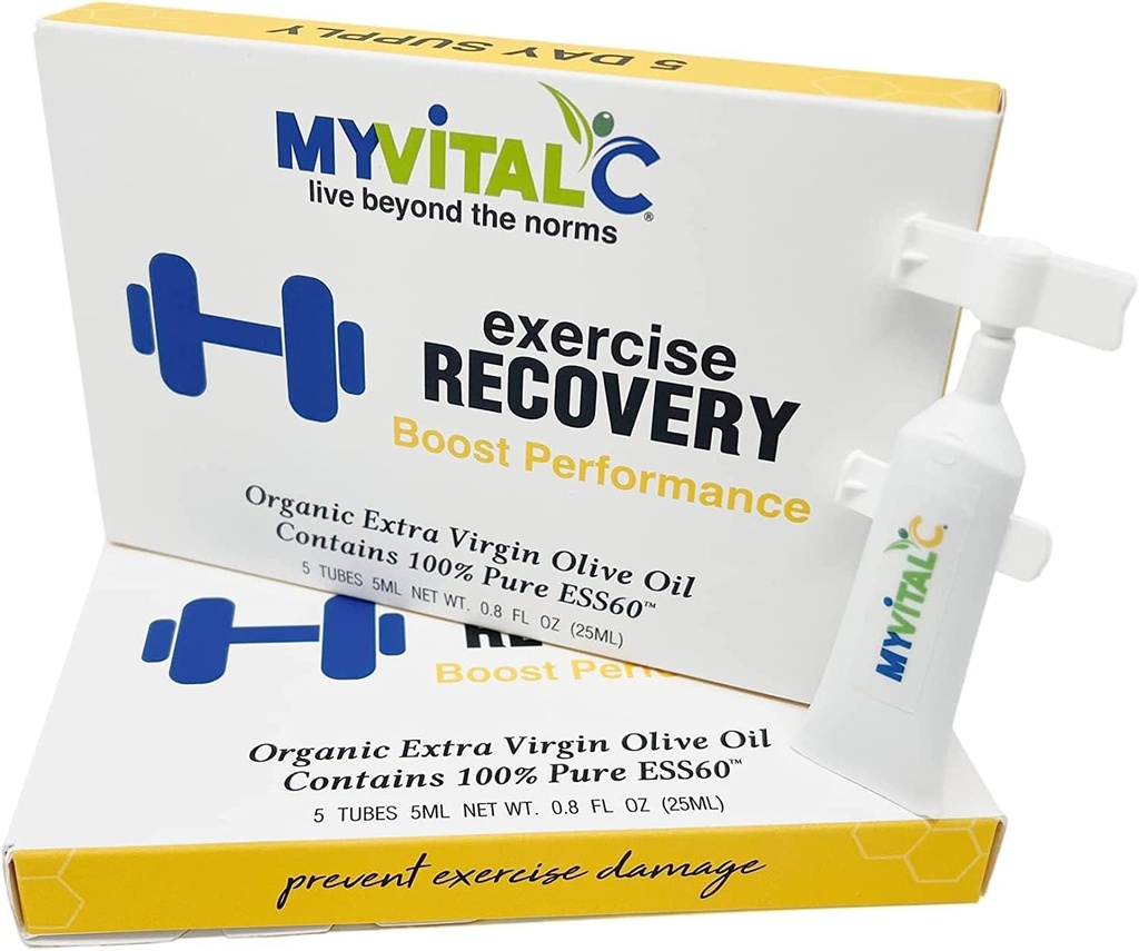 Exercse Recovery Supplement - Murni ESS60 dalam Organik Ekstra Minyak Zaitun Virgin untuk Pra / Post Recorover - Paket 30 Tubes - 5 ML Masing-masing