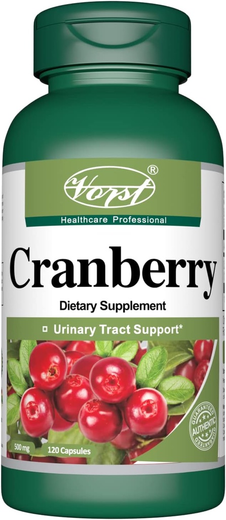 Cranberry 500mg dengan 12: 1 Extract Rasio (6000 Raw Extract Equality) 120 Capsules 14; Healthy Urinary Tract Support NAIR 124; Pasokan Diaction Healthy...
