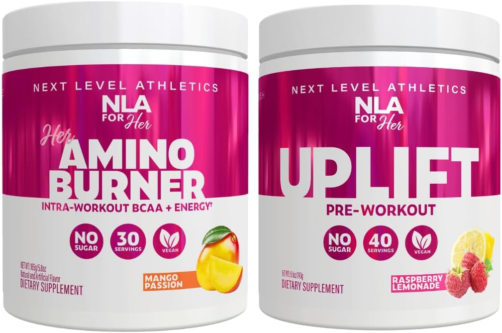 NLA untuk Stack Perekrutan Pra / Intra (Termasuk Passion Thermogenic Amino dan Uplift Pre Workout Raspberry Lemonade)