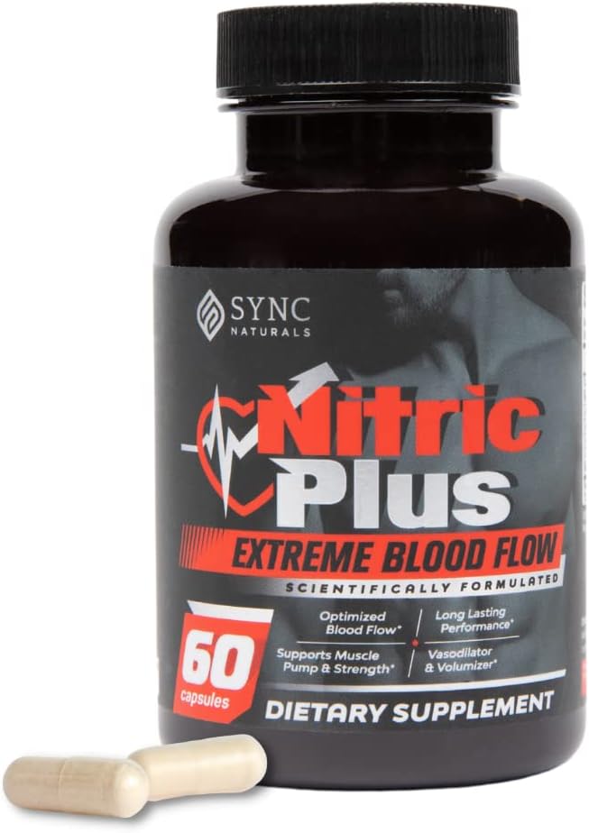 Nitric Plus- 800mg L Arginine- 400mg L Citrulline- Ekstra Kekuatan Nitric Oxide Polls 124; 30mg Niacin - High Performance Workout 124; Nitric Oxide Suplemen untuk Pria dan Perempuan 144; 60 Count
