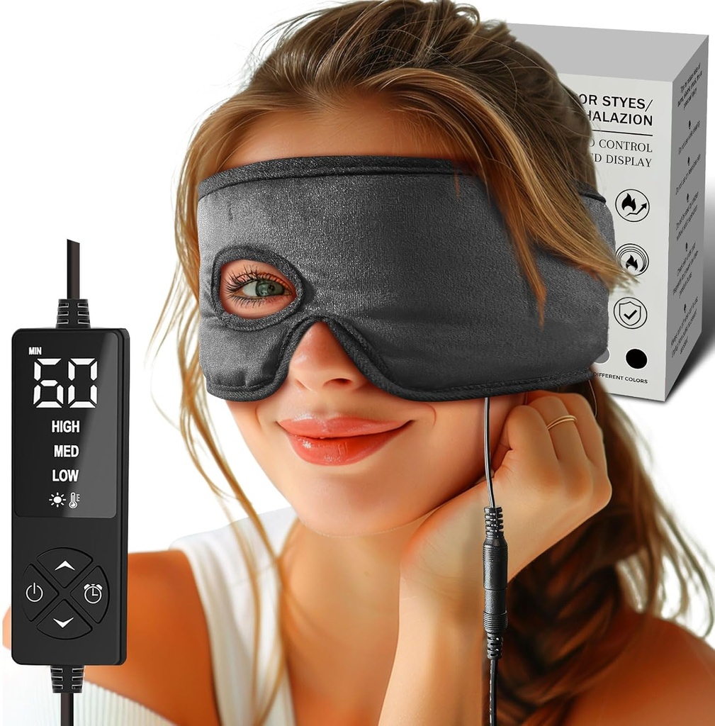 Stye Eye Treatment Heated Eye Mask - Eye Stye Remover, Respress untuk Mata Hangat, Moist Heat Eye Compress for Stye dan Blefaritis Relief, Eye Hafating Pad for Chalazion Treatment