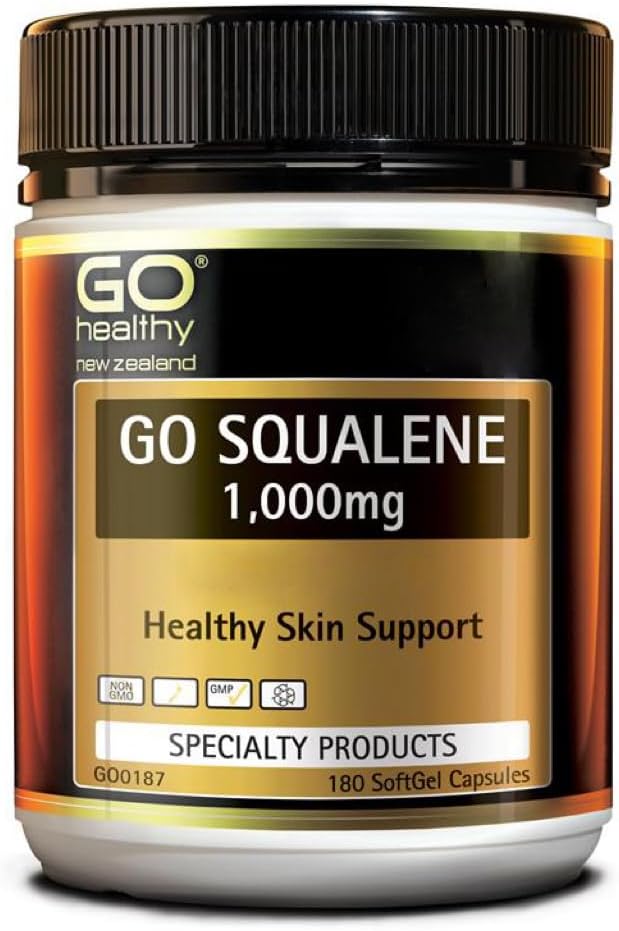 Go Sehat Go Squalene Skin Dukungan, Perlindungan antioksidan, Tingkat Kolesterol Dukungan 100mg 180 Softgel Caps