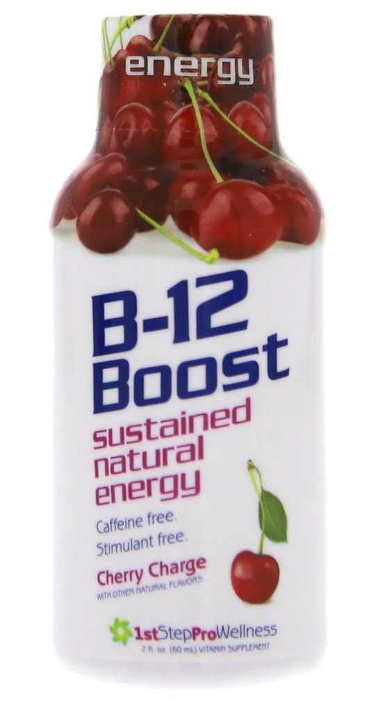 1 Langkah untuk Energi B-12 Boost Cherry Charge 12 (2 fl oz) botol