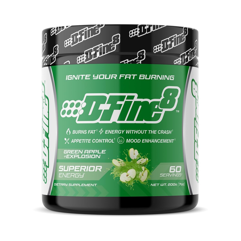 Thermogenic Preetic Energy Powder & Shredding Suplement, Boost Energy Mood & Focus, Sugar Free, Contains Senactive, Endurance, 300mg Caffeine, N- AcetylLL- Tyrosine (Green Apple Explosion)