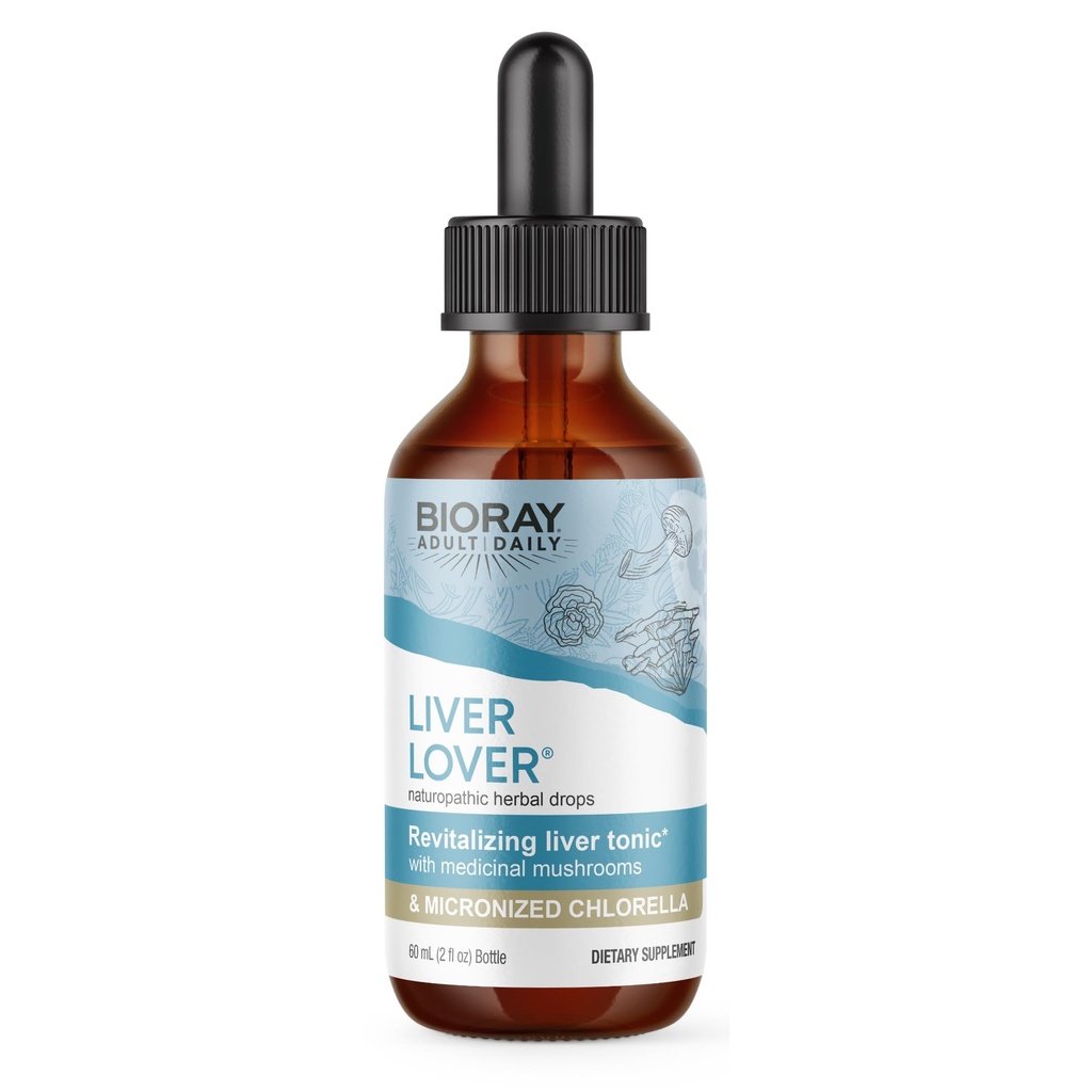 BIORAY Daily Liver Lover - 2 fl oz - Support The Liver & Adrenals - Non-GMO, Vegan, Gluten Free