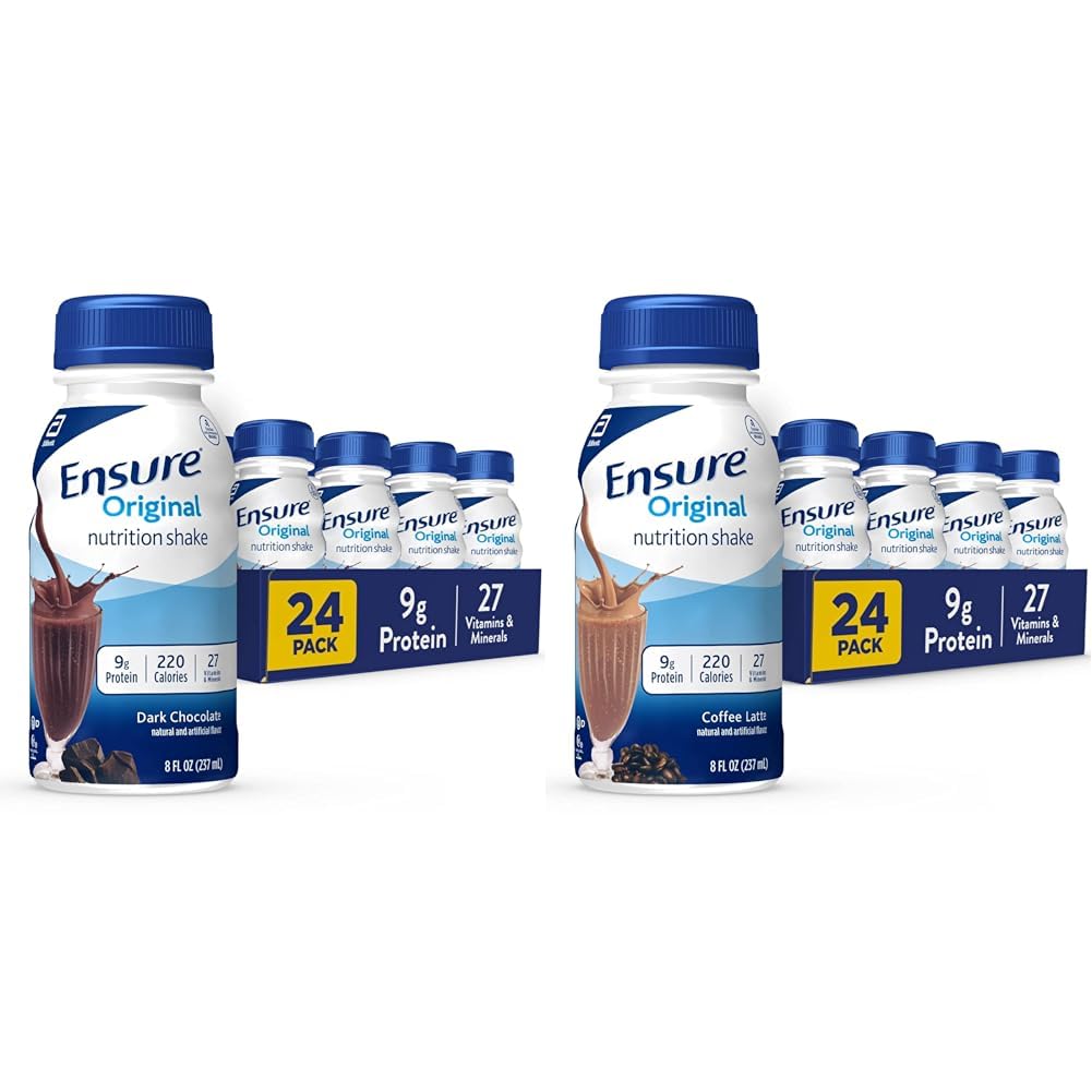 Pastikan Coklat Hitam & Kopi Latte Nutrition Shake Bundle 124; Penggantian Meal 124; 24 Paket Masing-masing