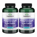 Swanson Magnesium Lactate - Mineral Suplemen Memproyeksikan Muscle and Bone Health Support - Lactoe- Free Lactate Mineral Form (120 Kasules, 84mg Masing-masing) 2 Pack