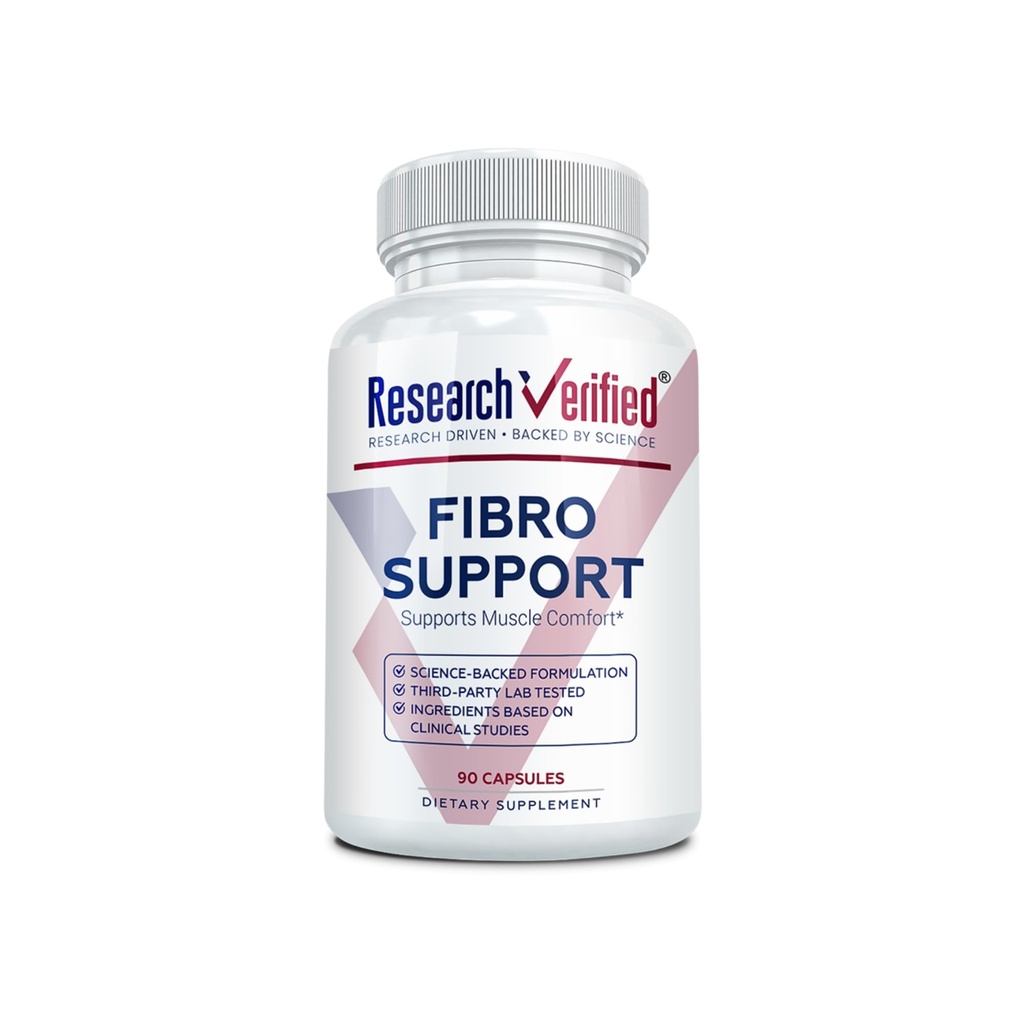 Research Verified Fibro Support - 90 Kapsul - MSM, Magnesium, Vitamin D3, BioPerine - 1 Bulan Supply - Vegan
