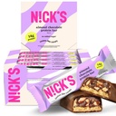 Chocolate Chomin Bars Nick 's Chocolate 124; Protein Tinggi 124; Lowkalori 124; rendah Carto Friendly Keto Snacks No Sugar (Multipack 12 bags x 50g) (12 Count (Pack of 1), Almond Chocolate)