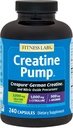 Fitness Labs Creatine Pompa dengan L- Citrulline, L- Arginine, dan Creapure Creatine Monohydrate - 240 Kapsul
