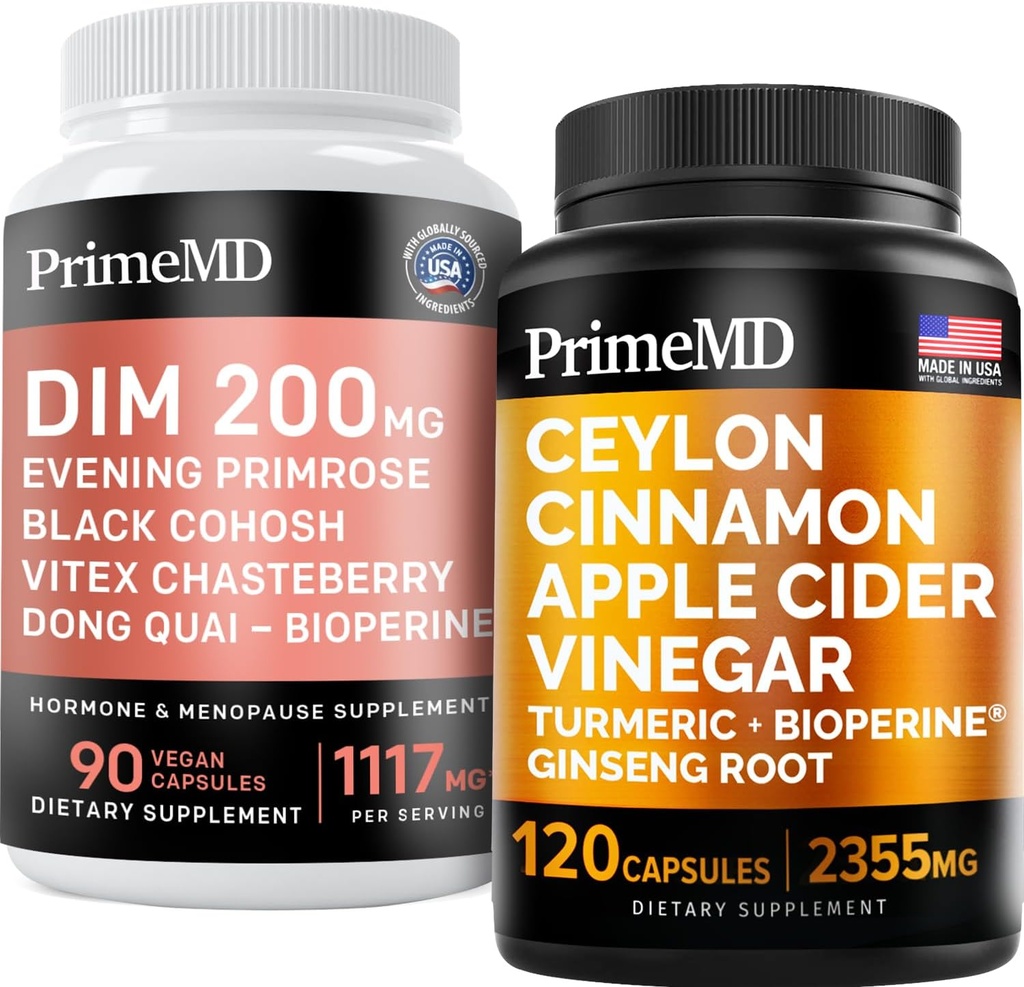 Cinnamon Ceylon (1 pk) dan Dukungan Menopause (1pk) Persediaan Bundle - Mampu Vitamin untuk Heart, Metabolisme, Hormone, dan Dukungan Imune - Non-GMO, Vegan, Gluten- Bebas