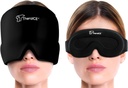 TheraICE Migraine Headache Relief Cap, Hot & Cold Therapy Hat, Migraine Relief Cap Head Close, Headache Cap Ice Pack Mask + TheraICE Cooling Gel Relief Mask