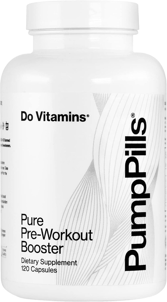Suplemen PumpPill Nitric Oxide untuk Men & Women - L Citrulline L Arginine Suplemen - Stimulant Free Pre Workout Pills - Nitric Oxide Booster - Vegan, Paleo, Keto (120 Capsules)