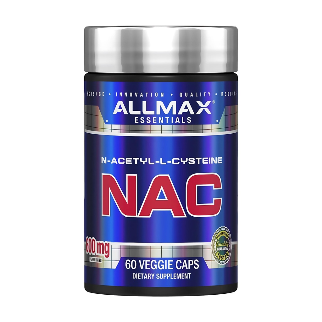 ALLMAX NAC - 60 Veggie Capsules - Dukungan kekebalan & Perlindungan Radikal Bebas - 60 Servis