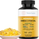 NovaGold Omega 3 Fish Oil - 2000mg High Strength EPA DHA Suplement - Burpless, East to Swallow Softgels