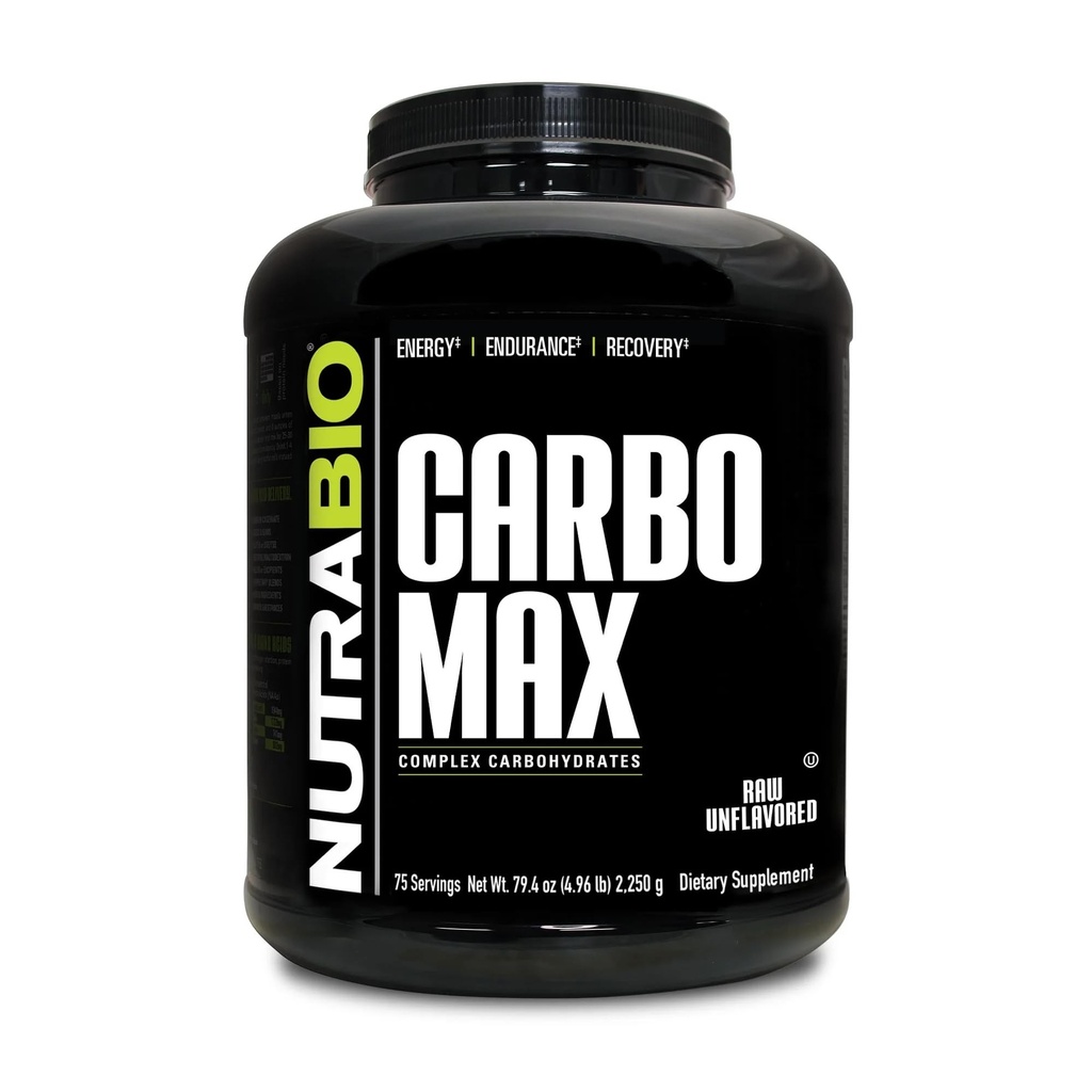 NutraBio CarboMax Maltodextrin Powder - Carbohydrate Powder untuk Energi Yang Terus-menerus - Calorie Rich untuk Muscle dan Weight Gain - Tanpa Rasa - 5 Pounds, 75 Hamba