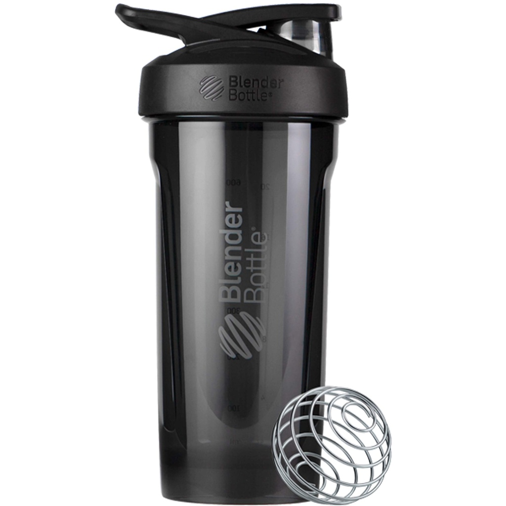 BlenderBottle Strada Tritan Shaker Bottle dengan Locking Lid, 28- Ounce, Black