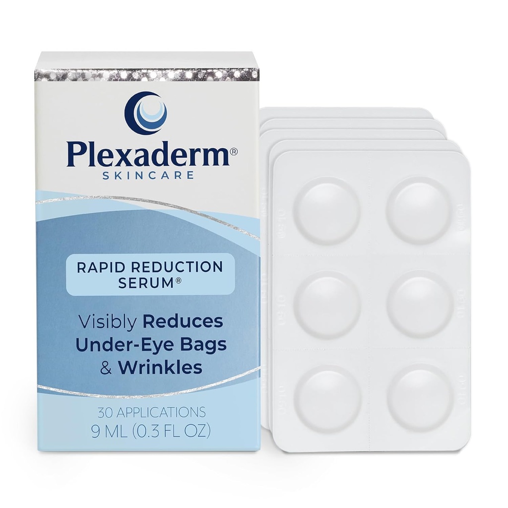 Plexaderm Reduction Eye Serum - Visely Reduces Under- Eye Bags, Wrinkles, Dark Circles, Fine Lines & Crow 's Feet Instantly, Anti Aging Wrinkle Remover for Face, 30 Mover Penggunaan Tunggal