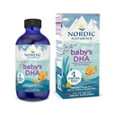 DHA Bayi Nordic, Unflamited - 4 oz - 1050 mg Omega- 3 + 300 IU Vitamin D3 - Pendukung Otak, Pengembangan Sistem Vision & Gugup pada Bayi - Non-GMO - Layanan Mei Vary