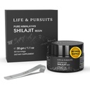 Life & Pursuits 100% Pure Real India Himalaya Shilajit Resin, 1,1 oz 500mg, Minimal 75% Fulvic Acid, 85 + Trace Mineral, Tambahan Dietary untuk Laporan Uji Lab ke-3 Pria, 60 Servings (Paket 1)