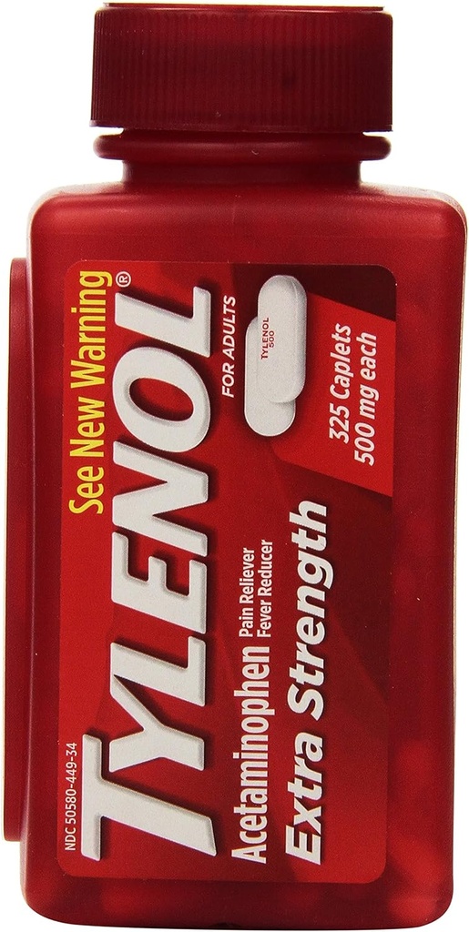 Tylenol Ekstra Kekuatan Acetaminophen 500 Mg 325 Caplets