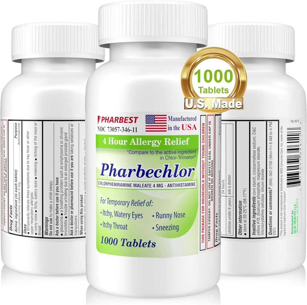 Ulai 4 Hour Relief 1000 Ct [Made in USA]