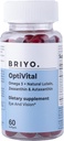 Briyo Optivic Eye Health Suplement with Lutein, Symxanthin, Astaxanthin and Omega 3 - Supports Visual Claity, Screen Fatigue Relief and Long Term Retinal Health - Satu hari, 60 Softgels