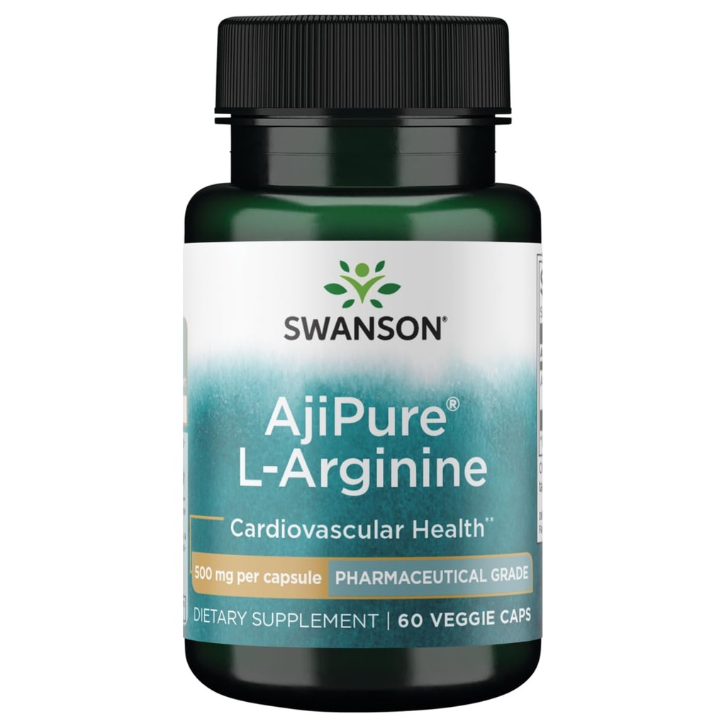 Swanson Acid Ajipure L- Arginine Farmasi Tingkat 500 Juta 60 Veg Capsules