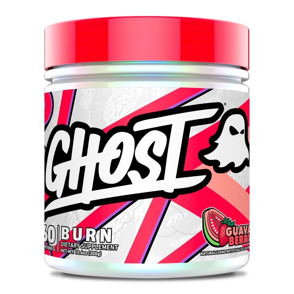 GHOST Burn Weight Management Powder, Guava Berry (60 Servings) - Metabolisme & Energy Sugar- Free, Vegan