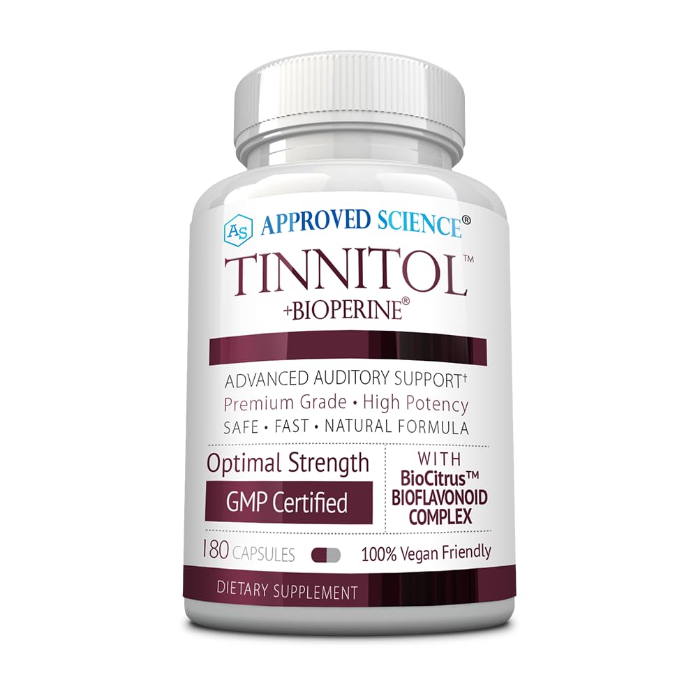 Disetujui Ilmu Tinnitol-Tinnitus Supplemen Dukungan - Kemudahan Dering di The Ears - Boost Inner Ear Kesehatan - 1 Botol - 3 Bulan Suppply - dibuat di Amerika Serikat