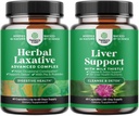 Bundle of Herbal Laxative Kapsules with Propoles and Milk Thistle Liver Supplement