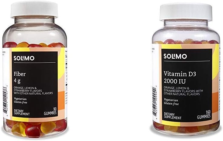 Gumi Fiber Basics (90 Cacah) dan Vitamin D3 (160 Cacah)