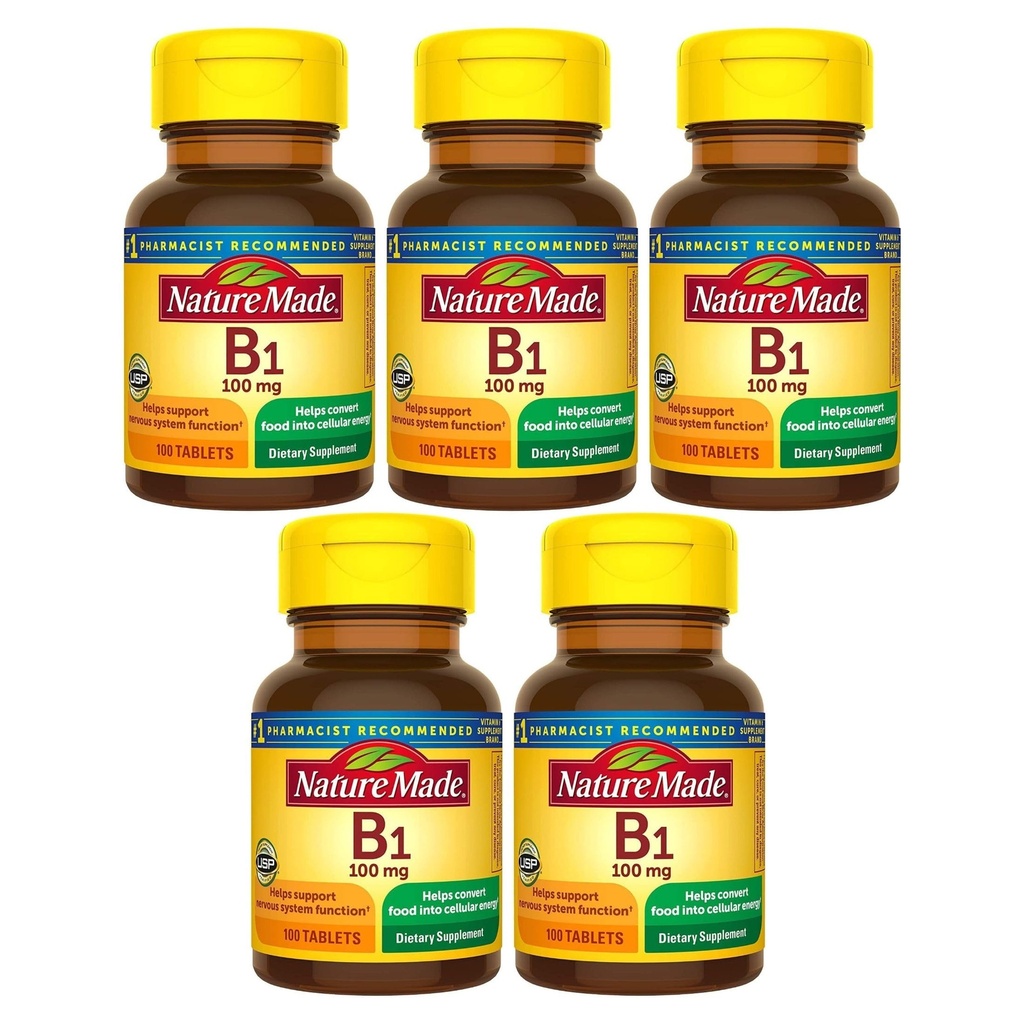 Nature Made B1 100 Mg 100 Cacah (5 Pack)